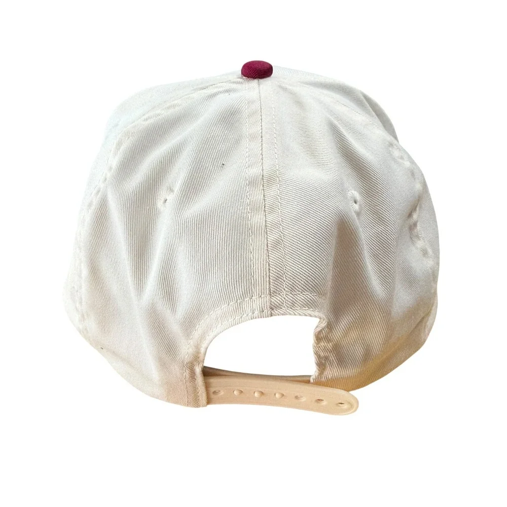 American Honey Trucker Hat Snapback Cap Cream White Burgundy Maroon Mens Womens